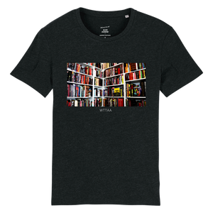 WTTAA BOEKENKAST (UNISEX T-SHIRT ZWART)