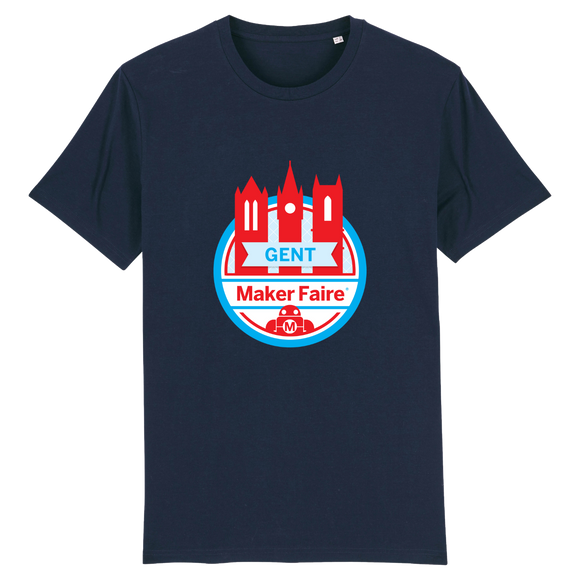 MAKER FAIRE GENT (UNISEX T-SHIRT BLAUW)