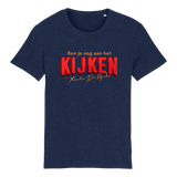 BEN JE NOG AAN HET KIJKEN (UNISEX T-SHIRT MARINEBLAUW)