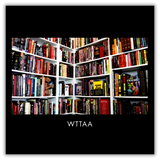 WTTAA BOEKENKAST (UNISEX T-SHIRT ZWART)