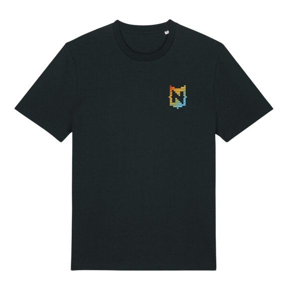 NERDLAND - LOGO GEEL (UNISEX T-SHIRT ZWART)