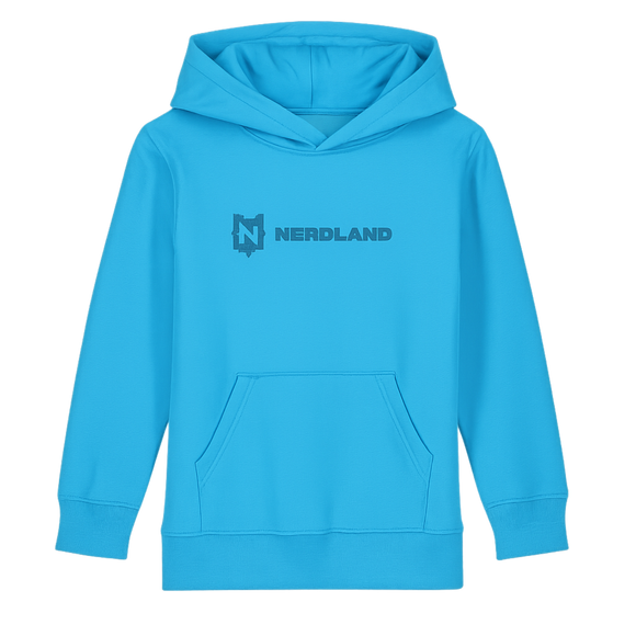 NERDLAND - LOGO (UNISEX HOODIE AQUA BLUE)