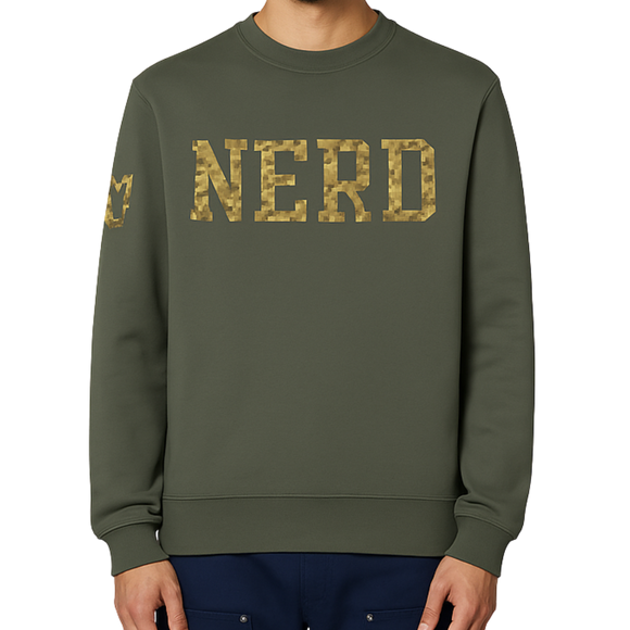 NERDLAND - NERD (UNISEX SWEATER KHAKI)
