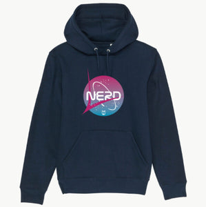 NERDLAND - NERD NASA (UNISEX HOODIE BLAUW)