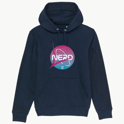 NERDLAND - NERD NASA (UNISEX HOODIE BLAUW)